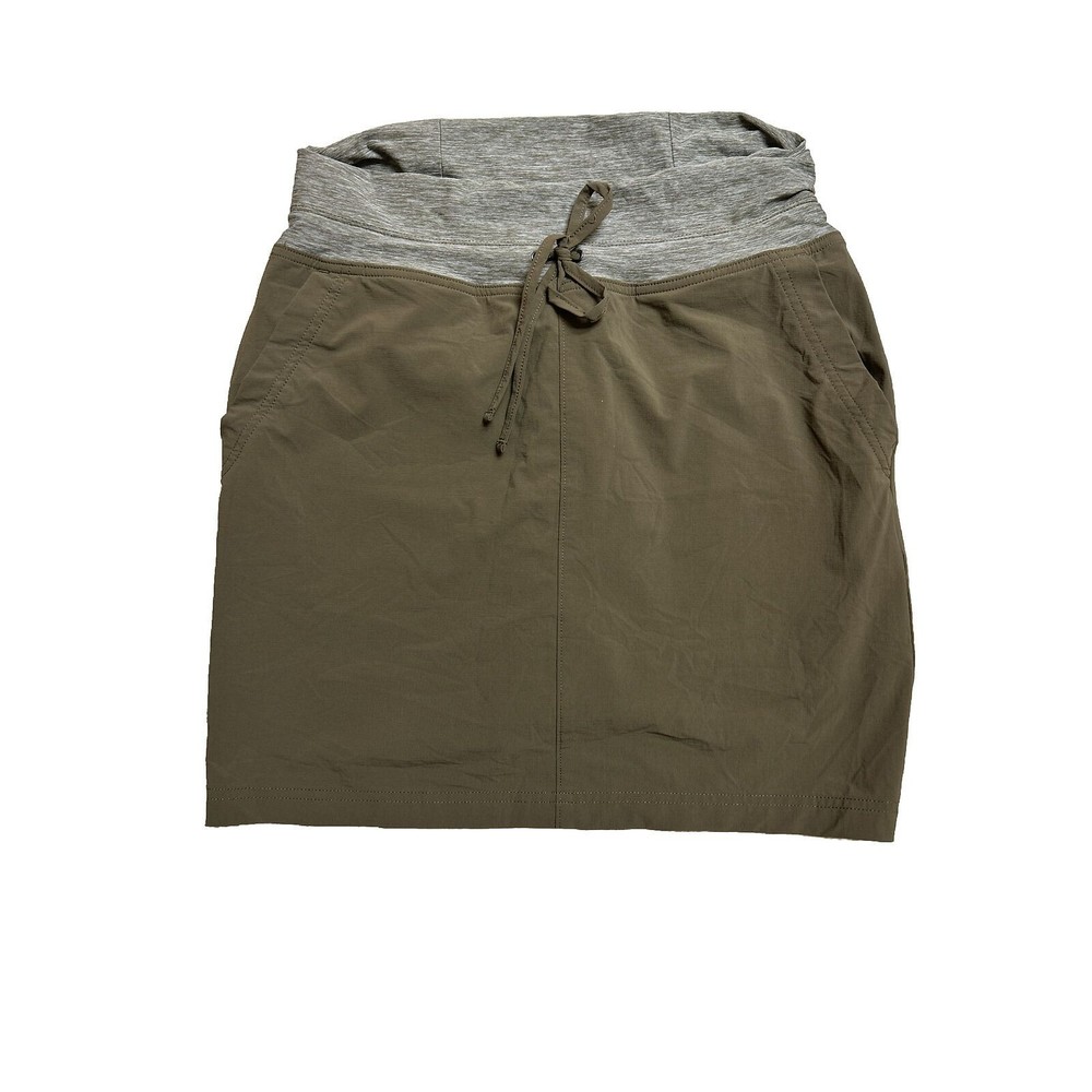 Duluth Trading Co Women Sz 6 Olive Green Outdoor Hiking Skirt Skort Pull On Nylo